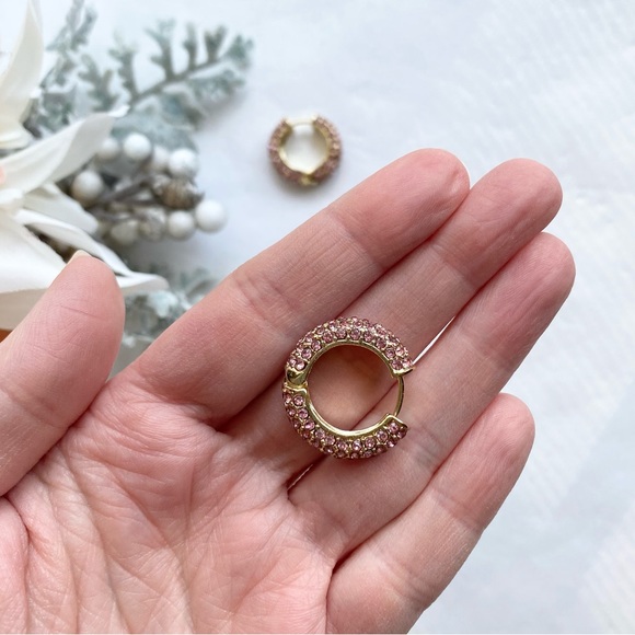 The Sis Kiss Darling Diva Rose Crystal Hoops - Picture 4 of 5